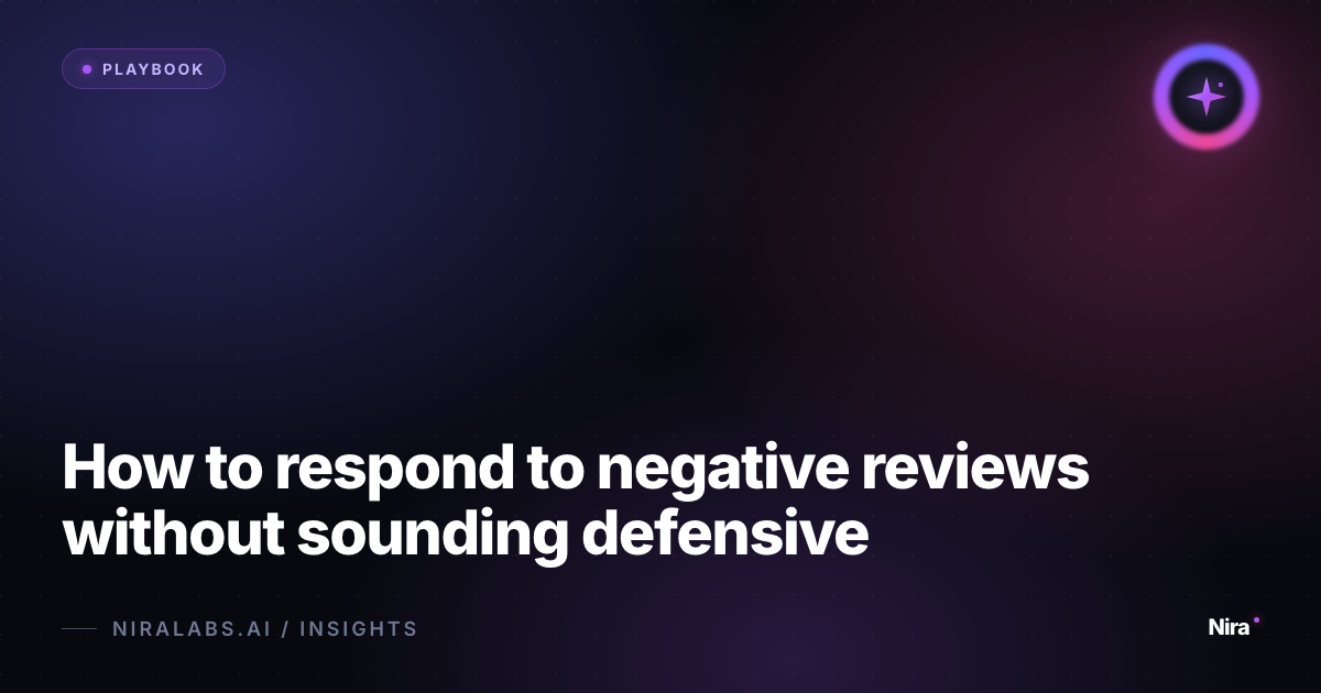 How to respond to negative reviews without sounding defensive